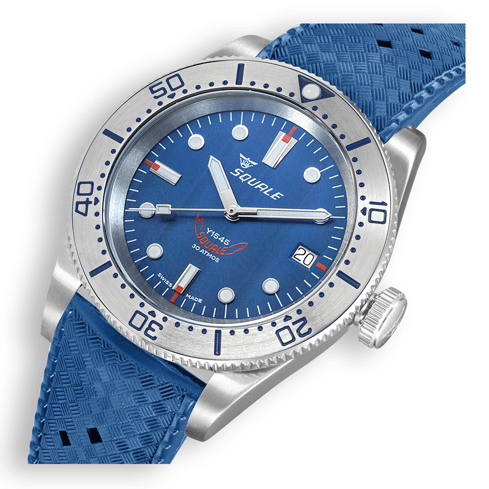 1545 Steel Blue Rubber || Squale Official Website