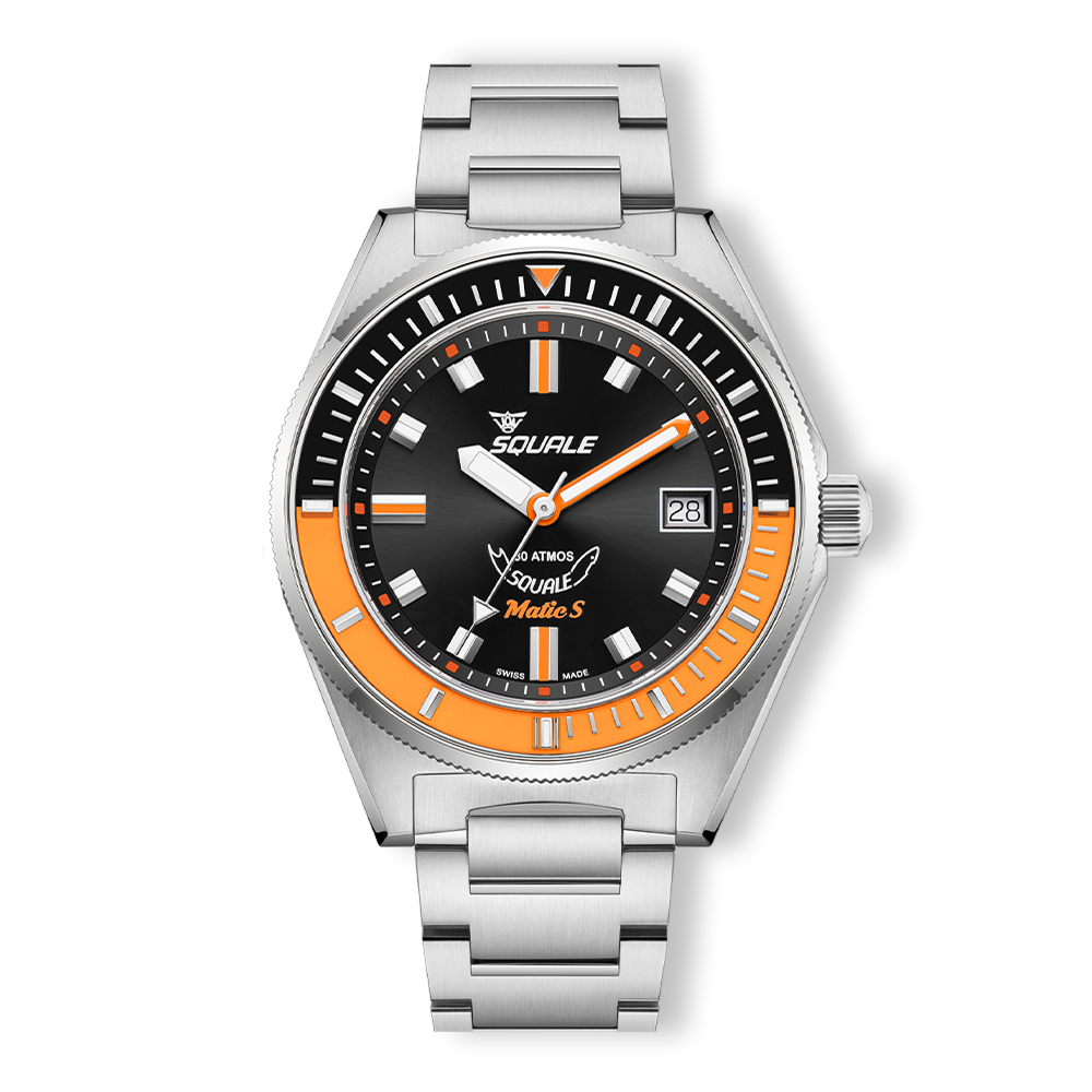 SALSATION サルセーション Asymmetric Tank XS Matic S Orange Bracelet || Squale
